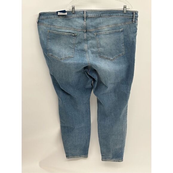 Old Navy Jeans Rockstar Women's Plus Size‎ 28 Blue Super Skinny Mid Rise New - Picture 2 of 12